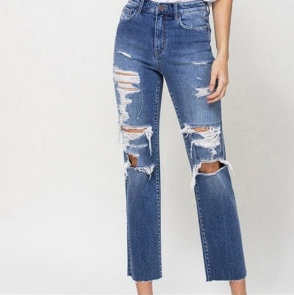 Flying Monkey Distressed Low Rise Ankle Jeans 29